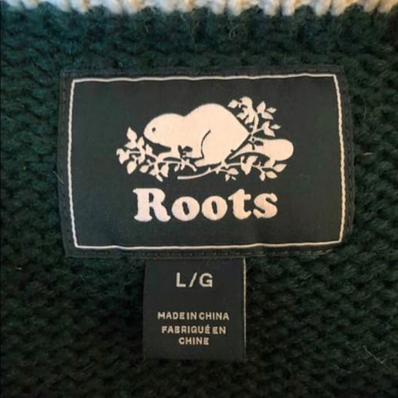 Roots Forest Green Crew Knit Sweater - Picture 3 of 3